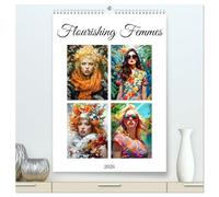 Flourishing Femmes (High Quality Premium Wall Calendar 2026 DIN A2 portrait),CALVENDO 12 Month Wall Calendar: Embark on a journey through the realms ... your senses with their everlasting allure.