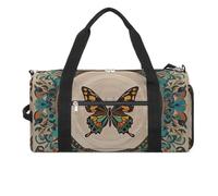 Flourishing Garden Butterfly - Borsa da palestra per uomo e donna, impermeabile, grande borsone per allenamento da viaggio