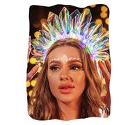 Flovel Cerchietto con corona a LED che illumina la dea della libertà, accessori per capelli da donna per feste e carnevale