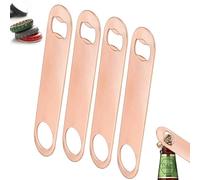 FLOW Barware Apribottiglie in rame da 18 cm, lama da bar, apribottiglie a corona resistente, apribottiglie professionale a doppia versione, 4 pezzi in rame