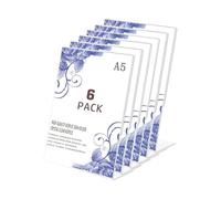 Flow fire Set di 6 Espositore Plexiglass A5, Espositore Pubblicitario Forma di L, Acrilico Trasparente Cavalletto da Tavolo, Supporto per Menu