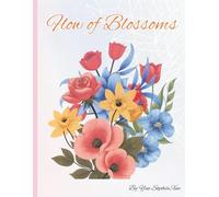 Flow of Blooming: A Relaxing Floral Coloring Book with Elegant Blue and Red Blossoms for Adults