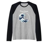 Flow State Zen Mood Mindfulness Rilassamento Maglia con Maniche Raglan