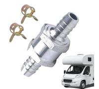 Flow Valve - Aluminum Backflow Adapter, Pressure Balance Control, RV Boat Marine Connector with Single Way Function, Caravan Motorhome Plumbing Device, Engine Water Management