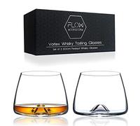 Flow Vortex - Set di 2 bicchieri da whisky, in cristallo, idea regalo