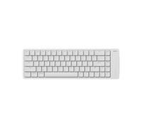 Flow2 Tastiera meccanica a basso profilo (layout US QWERTY) in lega di alluminio con interruttore lineare Void, tastiera wireless ricaricabile con 3 modalità di connessione per Windows, MacOS (argento