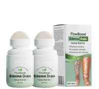 FlowBoost Edema Drain Herbal Roll on, alivio de edema para piernas y pies, reduce efectivamente la incomodidad, para todos los tipos de piel (2PCS)