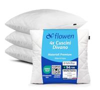 Flowen Cuscini per Divano 35x35 Imbottitura Cuscini 4 pezzi Interno Decorativi Quadrati Morbidi con Federe in Poliestere Bianca Anallergici Antiacaro Arredo Casa Salotto Letto Sfoderabili e Lavabili