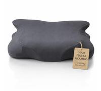 Flowen Federa per Cuscino Ortopedico in Memory Foam Cover in Morbido e Confortevole in 100% Cotone Jersey Grigio Scuro per Guanciale Copricuscino Traspirante, Anallergico, Antiacaro e Lavabile
