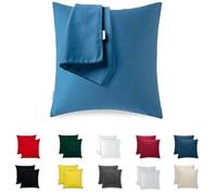 Flowen Federe Cuscini Divano 30x30 Set da 2 Copricuscini Decorativi 100% Cotone Jersey Tessuto Morbido Anallergico Antiacaro e Traspirante Fodere con Cerniera Nascosta Lavabili in Lavatrice