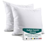 Flowen Federe Cuscini Divano 35x35 Set da 2 Copricuscini in Microfibra Fodere Lavabili e Resistenti 35 x 35 cm Tessuto 100% Poliestere Traspirante Anallergico Antiacaro Ideali per Arredo Casa