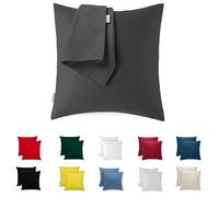 Flowen Federe Cuscini Divano 40x40 Set da 2 Copricuscini Decorativi 100% Cotone Jersey Tessuto Morbido Anallergico Antiacaro e Traspirante Fodere con Cerniera Nascosta Lavabili in Lavatrice