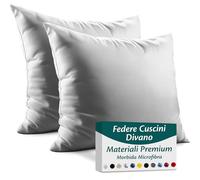 Flowen Federe Cuscini Divano 40x40 Set da 2 Copricuscini in Microfibra Fodere Lavabili e Resistenti 40 x 40 cm Tessuto 100% Poliestere Traspirante Anallergico Antiacaro Ideali per Arredo Casa