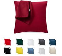 Flowen Federe Cuscini Divano 45x45 Set da 2 Copricuscini Decorativi 100% Cotone Jersey Tessuto Morbido Anallergico Antiacaro e Traspirante Fodere con Cerniera Nascosta Lavabili in Lavatrice