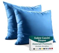 Flowen Federe Cuscini Divano 50x50 Set da 2 Copricuscini in Microfibra Fodere Lavabili e Resistenti 50 x 50 cm Tessuto 100% Poliestere Traspirante Anallergico Antiacaro Ideali per Arredo Casa