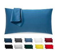 Flowen Federe Cuscini Letto Matrimoniale Cotone 50x80 Set 2 Copricuscini Tessuto Morbido Jersey Anallergico Antiacaro Traspirante con Zip Nascosta Coppia Fodere Lavabili in Lavatrice