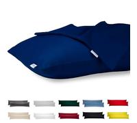 Flowen Federe Cuscini Letto Matrimoniale e Divano 40x145 Set 2 Copricuscini 100% Cotone Jersey Tessuto Morbido Anallergico Antiacaro Traspirante Coppia Fodere Rettangolari Lavabili in Lavatrice