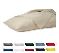 Flowen Federe Cuscini Letto Matrimoniale e Divano 40x145 Set 2 Copricuscini 100% Cotone Jersey Tessuto Morbido Anallergico Antiacaro Traspirante Coppia Fodere Rettangolari Lavabili in Lavatrice