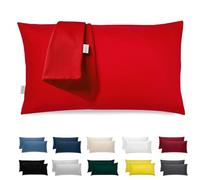 Flowen Federe Cuscini Letto Matrimoniale e Singolo 30x50 Set 2 Copricuscini 100% Cotone Jersey Tessuto Morbido Anallergico Antiacaro Traspirante Coppia Fodere Rettangolari Lavabili in Lavatrice