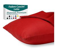 Flowen Federe Cuscini Letto Matrimoniale e Singolo 40x60 Set da 2 Copricuscini in Microfibra Fodere Lavabili e Resistenti 40 x 60 cm Tessuto 100% Poliestere Traspirante Anallergico Antiacaro