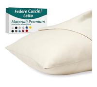 Flowen Federe Cuscini Letto Matrimoniale e Singolo 40x70 Set da 2 Copricuscini in Microfibra Fodere Lavabili e Resistenti 40 x 70 cm Tessuto 100% Poliestere Traspirante Anallergico Antiacaro