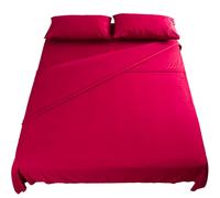 Flowen Set Lenzuola Letto Matrimoniale 150x190 cm 4pz Set Completo Lenzuolo Letto Piatto, Coprimaterasso con Angoli e Federe 50x80 in Morbida Microfibra Spazzolata Anti-Acaro Lavabile in Lavatrice