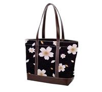 Flower-417 - Portafogli a tracolla da donna, grandi, in morbida pelle lavata, borse resistenti, multicolore, 33,8 x 12 x 31 cm