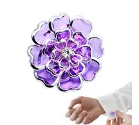 Flower Accessory, Antique Style Jewelry, Elegant Clasp Decorations, Polished Petal Design, Blouse Sleeve Fastener Function, Top Tier Fashion Accents, Tiny Silver Piece for Wife Daughter