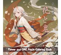 Flower and ONI Adult coloring book