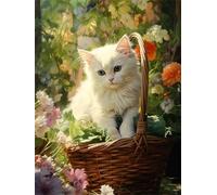 Flower Basket 4000 Piece Jigsaw Puzzles for Adults, Colourful, Challenging & Brainteasing Adult puzzles 4000 Pieces Cat, Fun jigsaws for The Whole Family 56x34 inch