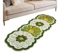 Flower Bath Mat - Non Slip Soft Carpet, Washable Absorbent Kitchen Rug with Floral Aesthetic Design, Enhances Interior Decor Comfort, Ideal for Kitchen Bedroom Home Entrance Workplace