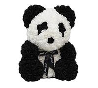 Flower Bear, Orso Di Fiori Di Rosa Artificiale, Panda Di Fiori Artificiali Orso Panda Di Rosa,panda Di Fiori Fatti A Mano, Bambola Di Panda Di Rosa Fatta A Mano Per San v-alentino