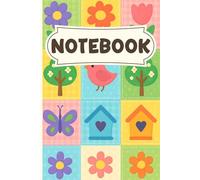 Flower Birds Tree Home Check Pattern Notebook: Charming Nature and Cottagecore Illustration Journal with 120 Pages for Writing, Notes, Journaling, Planning, School, and Daily Use