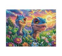 Flower Border Cute Puppy Puzzle 500 Pezzi Rompicapo Antistress Premium Jungle Bloom Sunset Pressione Ridotta Dopo Il Lavoro Attività Rigenerante Regalo Per Chi È Stressato 500 PCS