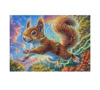 Flower Border Squirrel Rompicapo 300 Pezzi Puglia Per Adulti Flora Meadow Nut Cartone Spesso Resistente Per Tempo Libero E Passatempo Da Passatempo Con Poster Incluso Top Vendita 300 PCS