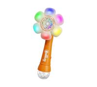 Flower Bubble Machine, Handheld Portable, 4.84x3.82x12.13 Inches Automatic Toy, Sunflower Maker with LED Lights, Kids Accessory for Outdoor Garden Birthday Bath Beach, Entertainment Supply for Travel