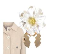 Flower Button Covers - Golden Base Jewelry Accessories, Decorative Cufflink Style Buttons For Women, Perfect For Blouses Jeans Dresses DIY Sewing Craft Bags Shoes Clothes Embellishment Decoration