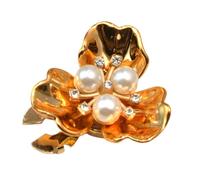 Flower Button Covers, Shirt Decoration Jewelry, Button Cover Cufflinks with Petals, Polished Metal Fastener, Decorative Apparel Clip for Sewists and Wedding Attire Sewing