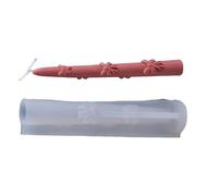 Flower Candle Molds Casting Long Rod Silicone Mould Ornament Bows Making Epoxy Resin Long Rod Silicone Flower Mould Plasters Epoxy Resin