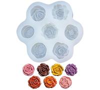 Flower Candle Molds, Decorating Making Tools, 5x5 Inches Mold Set with Flexible Silicone Feature, Candle Flower Molds, with Durable Material, Mold Set for Diy Wedding Party
