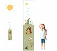 Flower Canvas Height Chart Ruler,Wall Ruler Measurement Chart Removable Hanging, Height Chart For Kids,Waterproof Measuring Board,Waterproof Measuring Board,Foldable (Band)