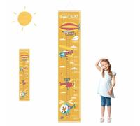 Flower Canvas Height Chart Ruler,Wall Ruler Measurement Chart Removable Hanging, Height Chart For Kids,Waterproof Measuring Board,Waterproof Measuring Board,Foldable (Helicopter)