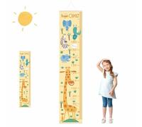 Flower Canvas Height Chart Ruler,Wall Ruler Measurement Chart Removable Hanging, Height Chart For Kids,Waterproof Measuring Board,Waterproof Measuring Board,Foldable (Giraffe)