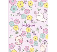 Flower Cats Composition Notebook: Cute Floral Cat Journal for School, Work, and Daily Writing (Large, College Ruled)