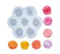 Flower Chocolate Molds, Cake Decorating Fondant Tools, Silicone Flower Mold, for DIY Candle Soap Resin Candy Wedding Party Art Projects Craft Baking Supplies, Flexible Food Grade, Easy Release