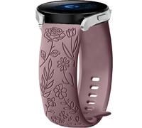 Flower Cinturino per Garmin Venu, 18mm 20mm 22mm Sport Bracciali per Amazfit Helio Active Bip, Silicone Cinturini di Ricambio per Samsung Watch (Darkpurple, 22mm)