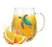 Flower Coffee Mug - 15,2 oz Vintage Botanical Glass Teacup | Decorative Art