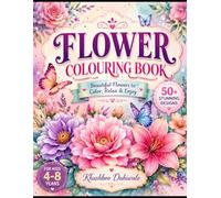 Flower Colouring Book for Kids age 4-8