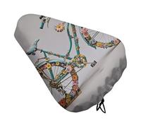 Flower - Coprisedile per bicicletta con coulisse, impermeabile, protegge dal sole e dalla polvere, unisex, per mountain bike