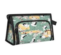 Flower Cranes Japan Travel Toiletry Bag per donne uomini ragazze ragazzi gru uccello multifunzionale sacchetto trucco borsa lavaggio articoli da toeletta cosmetici organizzatore doccia borsa, Colore,